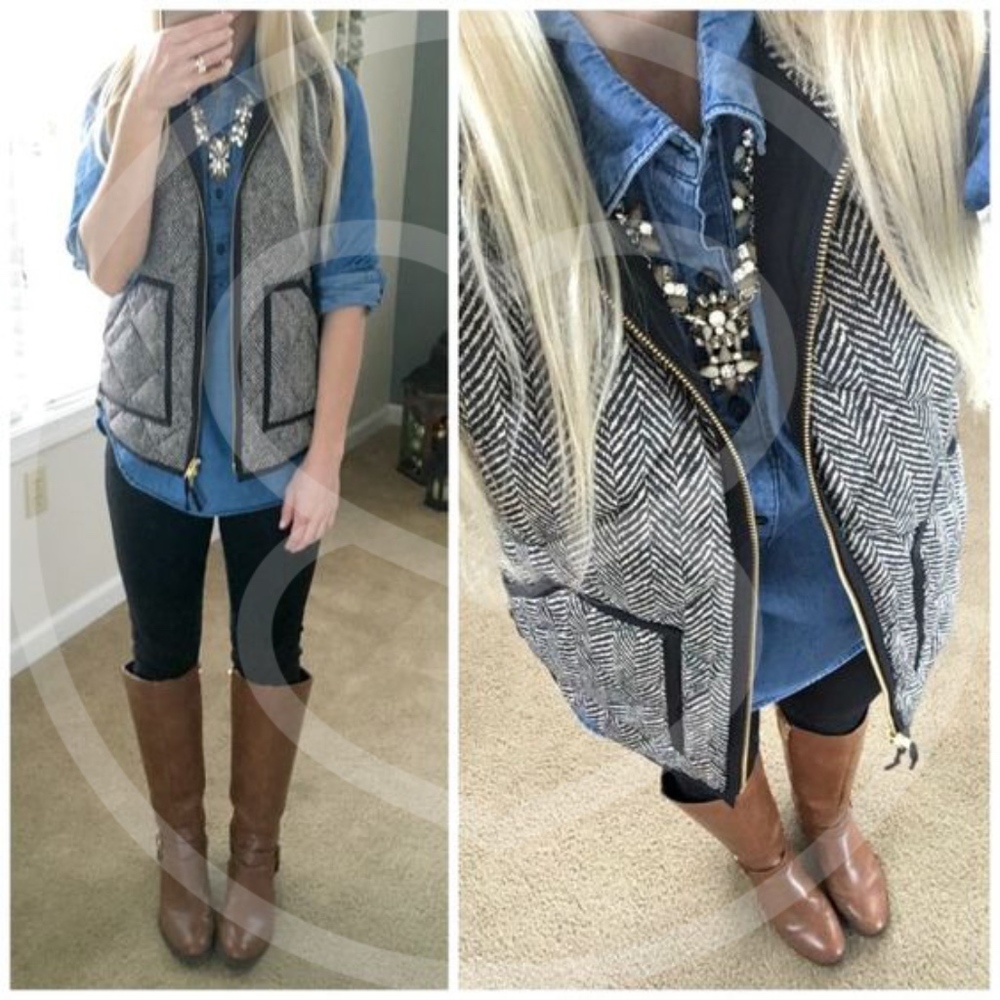 ROCHELLE Herringbone Autumn Vest - Picture 5 of 8